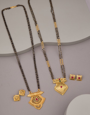 suvarn palace Alloy Gold Jewellery Set(Pack of 4)