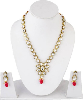 CATALYST Alloy Gold-plated Gold, White, Red Jewellery Set(Pack of 1)