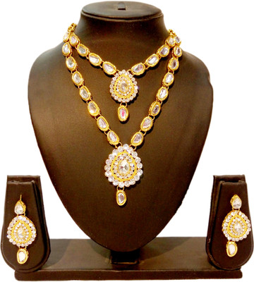 ora collection Brass Gold-plated Gold Jewellery Set(Pack of 1)