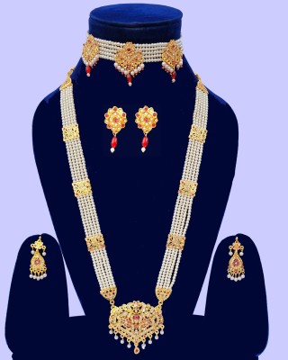 Arti creations Brass, Mother of Pearl, Alloy Gold-plated Gold Jewellery Set(Pack of 2)