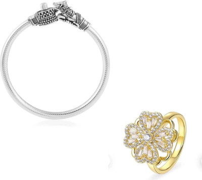 Vipunj Brass, Alloy, Stainless Steel Sterling Silver, Gold-plated Silver, Gold Jewellery Set(Pack of 2)
