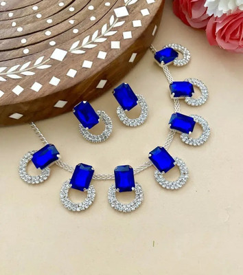 DENICRAAS Alloy Blue Jewellery Set(Pack of 1)