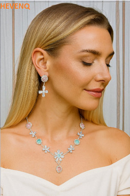 hevenq Alloy Silver White Jewellery Set(Pack of 1)