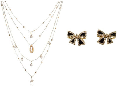 SKG Fashions Stone Gold, Black Jewellery Set(Pack of 1)