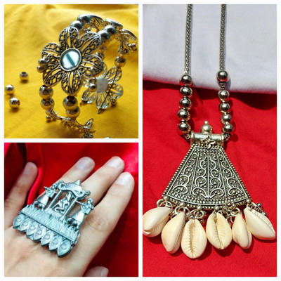 FASHION HOUSE Alloy Silver Jewellery Set(Pack of 1)