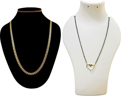 Charms Alloy Gold-plated Black, Gold Jewellery Set(Pack of 1)