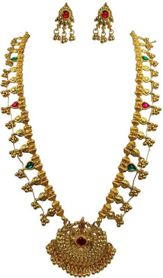 Swaroop Designer Copper Gold-plated Gold Jewellery Set(Pack of 1)