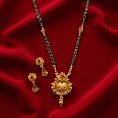 AYMA JEWELLERY Brass, Stone, Clay, Crystal, Alloy Brass, Gold-plated, Platinum Gold, Rose Gold Jewellery Set(Pack of 1)