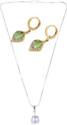 SRK Fashions Alloy White, Green Jewellery Set(Pack of 1)