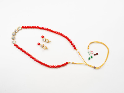 VIPY HANGER Alloy Red, White, Gold Jewellery Set(Pack of 1)