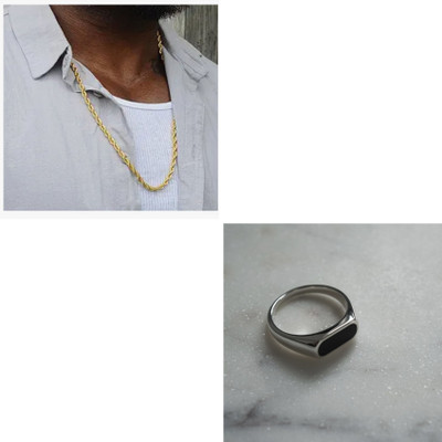 Vipunj Stainless Steel Gold-plated, Sterling Silver Gold, Silver Jewellery Set(Pack of 2)