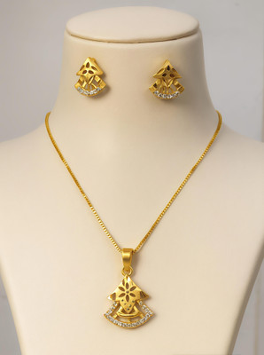 Dhaxi Alloy Brass Gold Jewellery Set(Pack of 1)