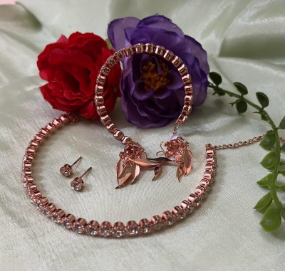 KRITIC Alloy Gold-plated Rose Gold Jewellery Set(Pack of 1)