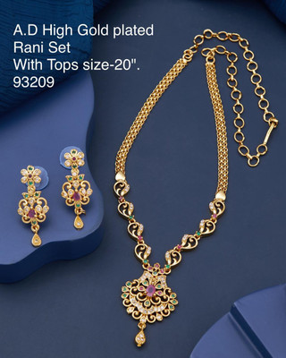 RV Fashion Hub Copper Gold-plated Multicolor Jewellery Set(Pack of 1)