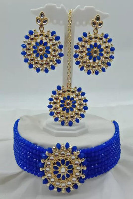 Ruhi Alloy Blue Jewellery Set(Pack of 1)