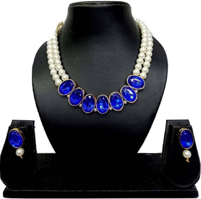 BJ JEWEL Alloy Blue, White Jewellery Set(Pack of 1)