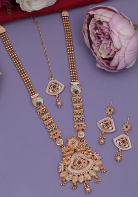 VISITART JEWELLERY Alloy Gold-plated Gold Jewellery Set(Pack of 4)