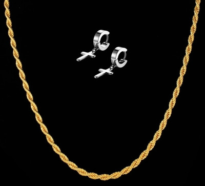 house of common Brass, Stainless Steel Sterling Silver, Gold-plated Silver, Gold Jewellery Set(Pack of 2)