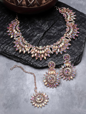 Sukkhi Alloy Copper Rose Gold Jewellery Set(Pack of 1)