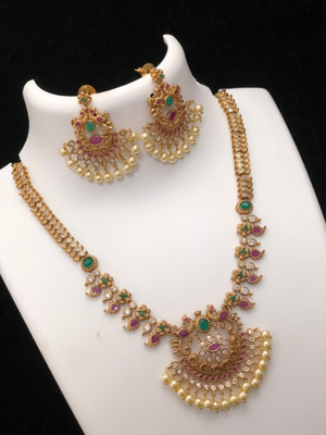 ROFARWORD Brass, Copper Gold-plated Gold Jewellery Set(Pack of 1)