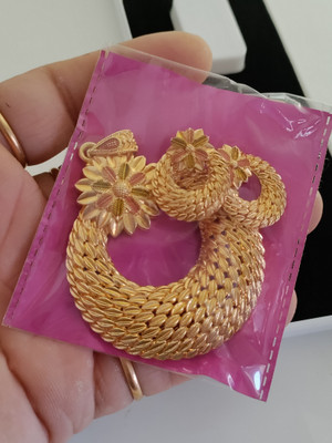 TKRB SALES Brass Gold-plated Gold Jewellery Set(Pack of 1)