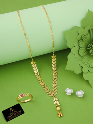 Jewel WORLD Alloy Gold-plated Gold, White Jewellery Set(Pack of 1)