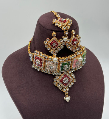 SatnamCreation Alloy Gold-plated Multicolor Jewellery Set(Pack of 1)