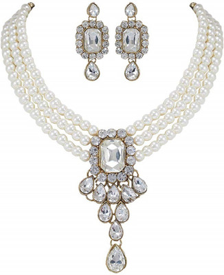 CATALYST Alloy Gold-plated White, Silver Jewellery Set(Pack of 1)