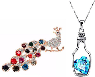 University Trendz Stainless Steel Rhodium, Silver Multicolor Jewellery Set(Pack of 1)