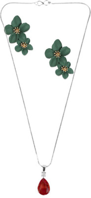SRK Fashions Alloy Red, Green Jewellery Set(Pack of 1)