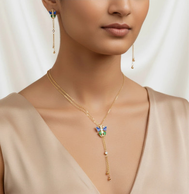 GLITSUN Alloy Gold-plated Gold Jewellery Set(Pack of 2)