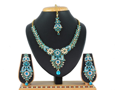 VATSALYA creation Alloy Gold-plated Green Jewellery Set(Pack of 1)