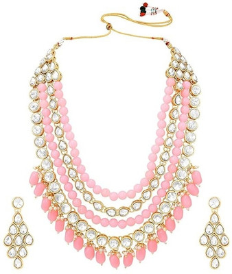 CATALYST Brass Pink Jewellery Set(Pack of 1)