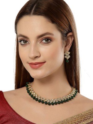 MD KARAT ART Alloy Green Jewellery Set(Pack of 3)