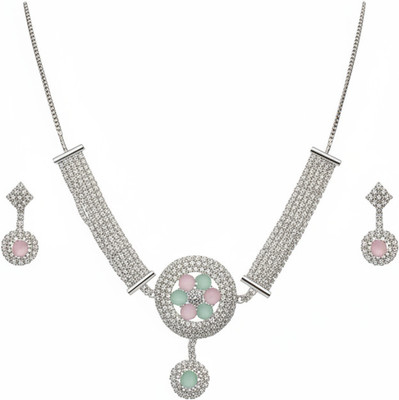 Ornafash Stainless Steel Silver Jewellery Set(Pack of 1)