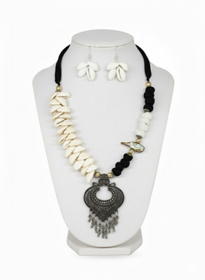 A S enterprize Oxidised Silver Black Jewellery Set(Pack of 1)