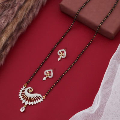 CLONEO Alloy Gold-plated White Jewellery Set(Pack of 1)