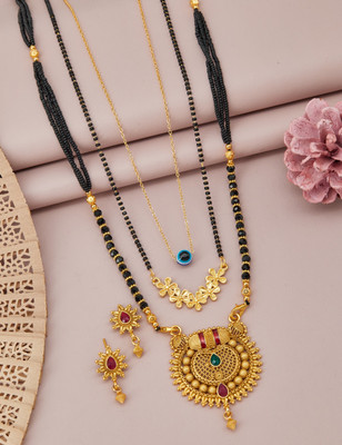 YEMBON Brass Gold-plated Gold Jewellery Set(Pack of 1)