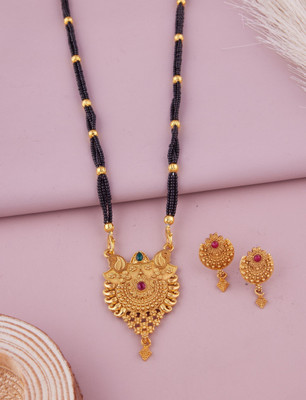 house of common Brass Gold-plated Gold Jewellery Set(Pack of 1)