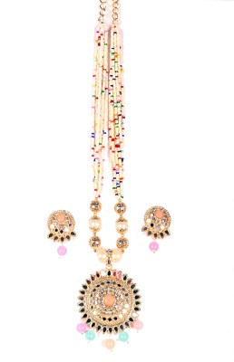 henuka imitation Alloy Gold-plated Multicolor Jewellery Set(Pack of 1)