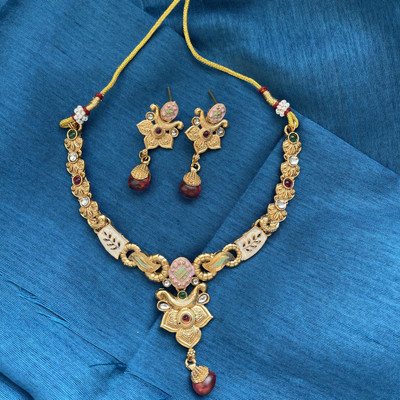 Romil Brass Gold-plated Gold Jewellery Set(Pack of 1)