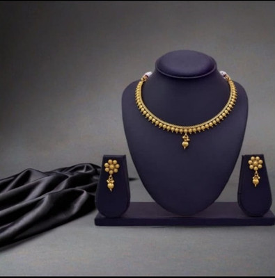 Matram Brass, Copper Gold-plated Gold Jewellery Set(Pack of 1)