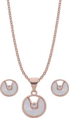 jivaas collection Brass Gold-plated Rose Gold Jewellery Set(Pack of 3)
