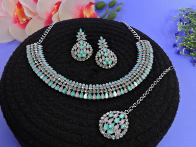 VATSALYA creation Alloy Gold-plated Multicolor Jewellery Set(Pack of 1)