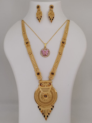 Chehar Fashion World Stone Gold-plated Gold Jewellery Set(Pack of 1)