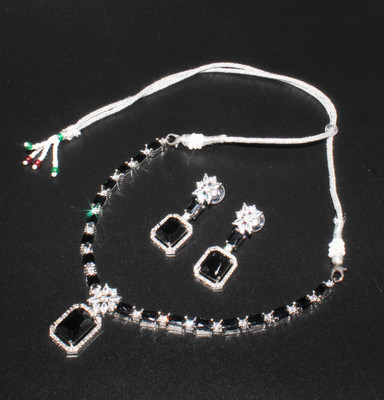 Glimmer Soul Copper Silver Black Jewellery Set(Pack of 3)