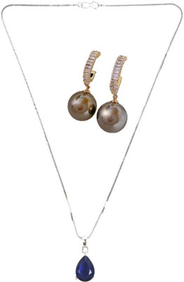 SKG Fashions Stone Blue, Black Jewellery Set(Pack of 1)