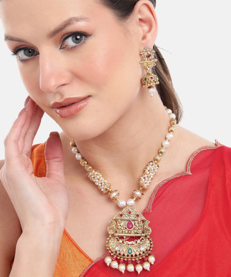 MANSIYAORANGE Alloy Gold-plated Multicolor Jewellery Set(Pack of 1)