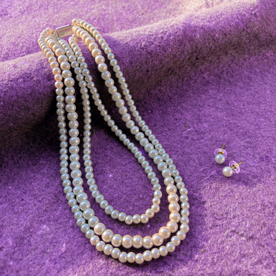 kashvi pearls and jewellers Shell Silver White Jewellery Set(Pack of 1)