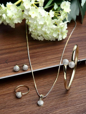 HATRENDZ Alloy Gold-plated Gold Jewellery Set(Pack of 1)
